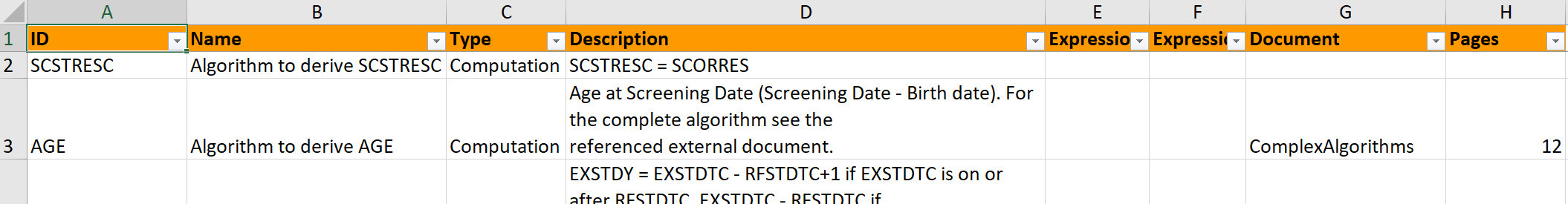 Methods tab