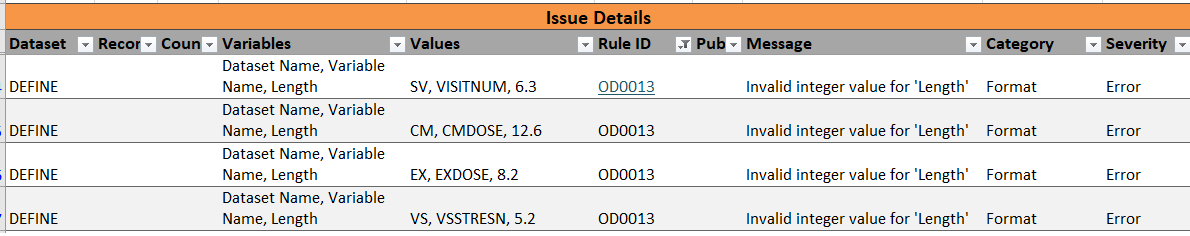 OD0013 Issue