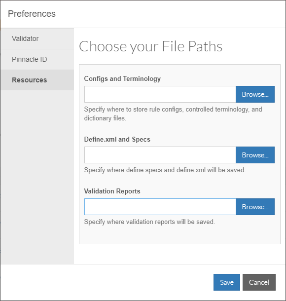 Choose your File Paths