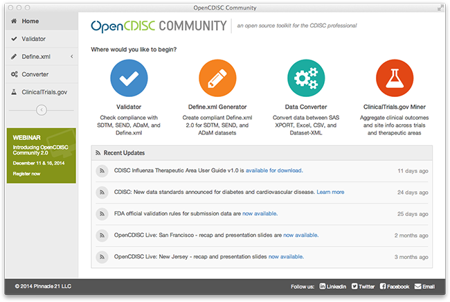 OpenCDISC Community Home