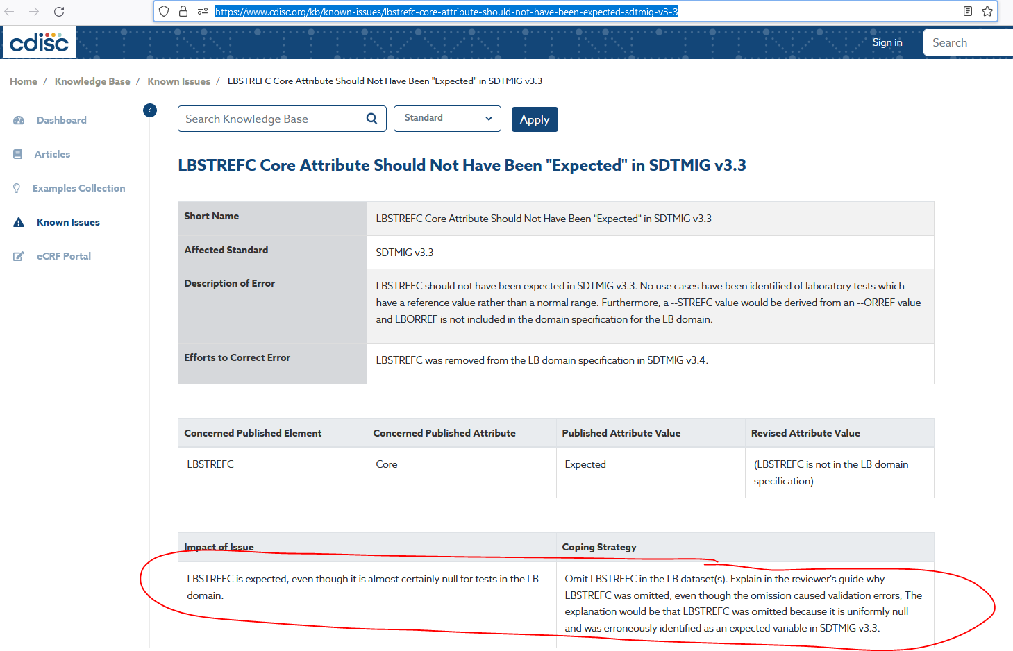 LBSTREFC false positive